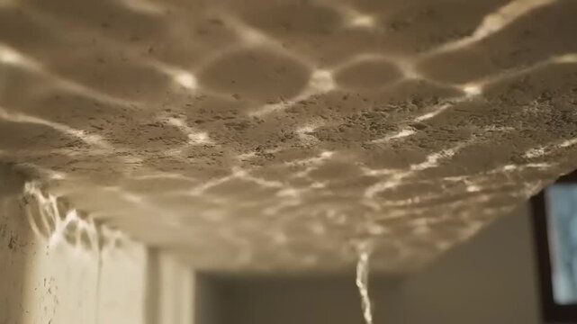 Leaking Ceiling with Water Droplets Falling.