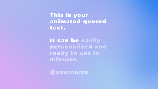 Inspirational Quote Loop Title &ndash; Character by Character Multiformat