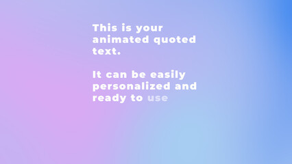 Inspirational Quote Loop Title – Word by Word Multiformat