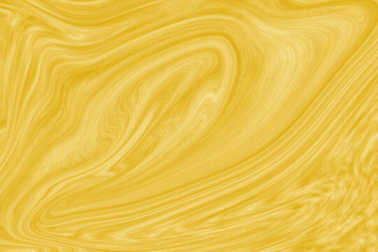 Abstract golden yellow fluid marble swirl texture background capturing smooth, glossy, flowing, artistic, and vibrant liquid motion patterns.