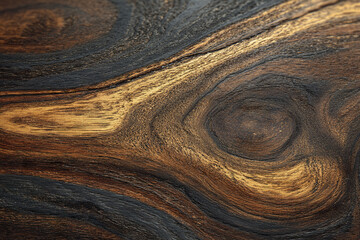 Obraz premium Dark wood grain texture smooth polished wooden surface with natural patterns and rich brown tones creating elegant and warm visual effect for design or background use