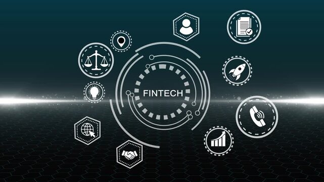 Fintech Financial technology Crypto currency investment and digital money. Business concep