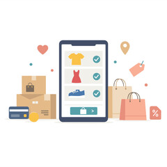 Mobile shopping experience with fashion items