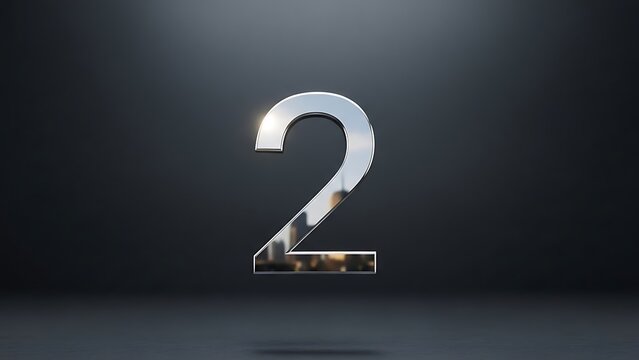 Large silver question mark on dark background with spotlight