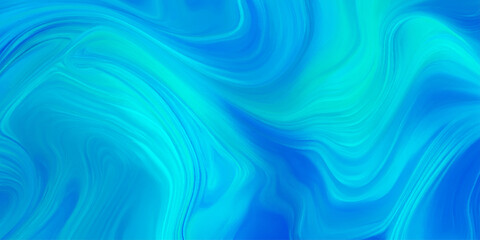 Naklejka premium abstract blue liquid marble background with vibrant turquoise swirls spilled acrylic paint, creating a dynamic sense of motion.