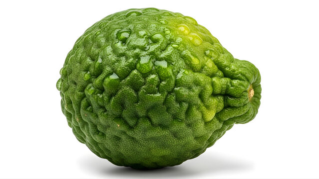 kaffir lime isolated white