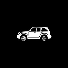 Fototapeta premium Side view of a modern SUV on a plain background