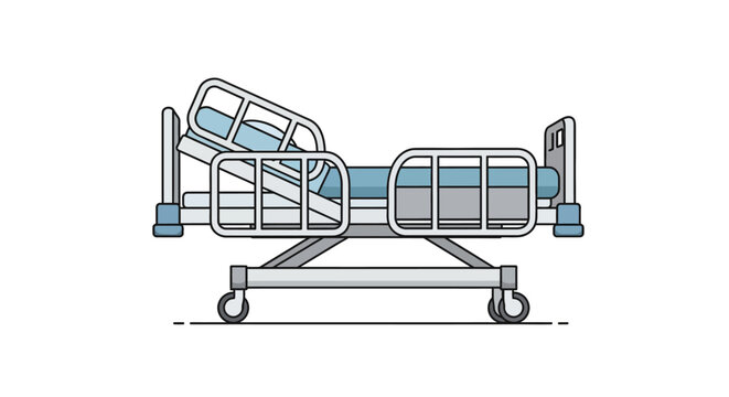 Hospital Bed Illustration.