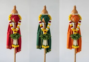 Gudhi Flags Traditional Maharashtrian New Year Decorations, India