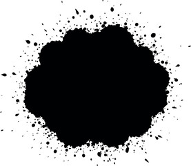 Fototapeta premium Black Ink Splash Isolated on White Background for Creative Design and Artistic Projects