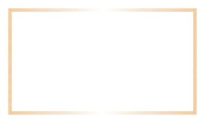 Glowing vintage gold frame isolated on transparent background. Rectangular border with radiant light effects, shining edges, and glossy highlights. Design element PNG