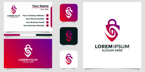 Modern E-commerce Security Logo Design for Online Shopping Protection and Trusted Retail Business Identity