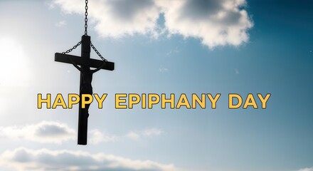 Happy Epiphany Day Cross, Sky, Spiritual Celebration, Religion, Faith, Christianity