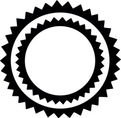 Vector Blank Award Seal Badge Icon Isolated on White for Certificate, Stamp, or Label Design