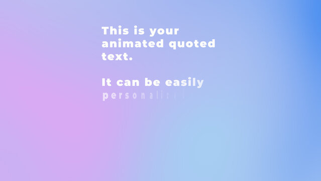 Inspirational Quote Loop Title &ndash; 3D Rotating Multiformat