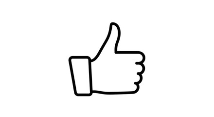 Thumbs Up Hand Gesture Illustration Simple.