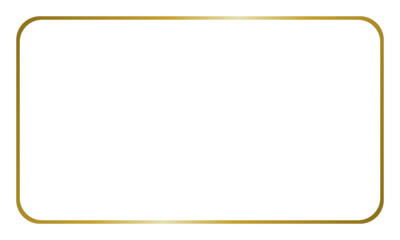 Gold frame border isolated on transparent background. Thin square vector element with elegant golden design. Perfect for overlay, decoration, invitations, and graphic design projects, PNG