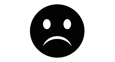 Fototapeta premium Sad Face Emoji Expression Emotion Symbol.