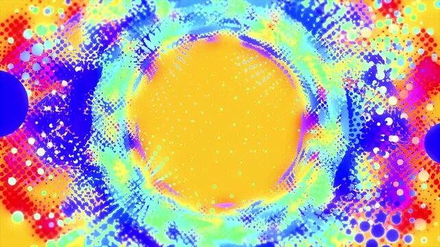 Abstract Colorful Gradient Rotating Circular Pattern Background