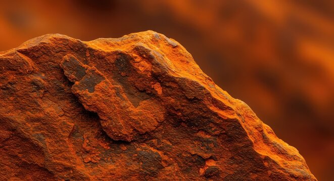 Close-up of deep orange and reddish textured earth, showing the rich, oxidized minerals that mimic the look of aged, weathered metal ,pattern ,autumn ,rugged