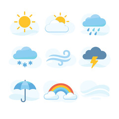 Weather icons collection for forecasts and apps
