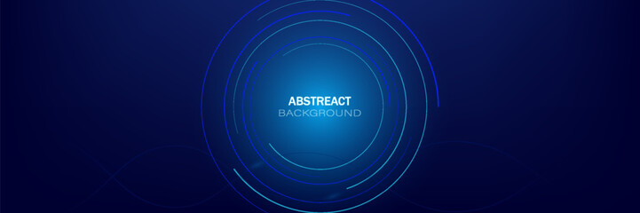 Blue abstract background, technology hi-tech futuristic template. Vector illustration