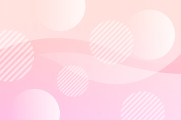 ポップな薄ピンク抽象背景と円形ストライプのデザイン