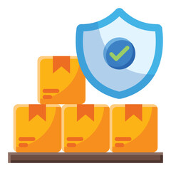 Parcel Security Flat Icon