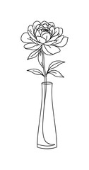 Obraz premium Minimalist Peony Vase. 