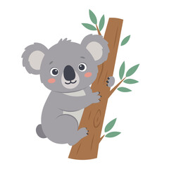 Naklejka premium Cute World Wildlife Flat Vector