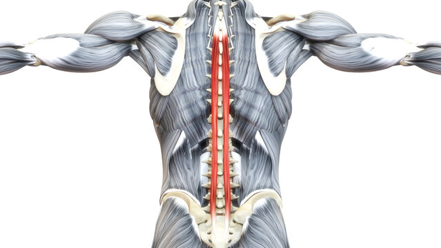 Human Muscular System Torso Muscles Spinalis Muscle Anatomy