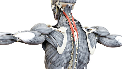 Human Muscular System Torso Muscles Splenius Cervicis Muscle Anatomy