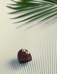 ring in exotic wood and chinese pearl