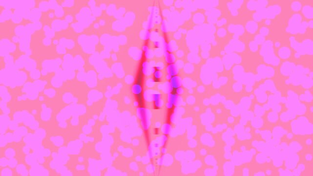Abstract animated geometrical river flow pattern in vibrant purple shades