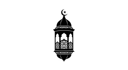 Islamic Lantern with Crescent Moon Symbol 2.