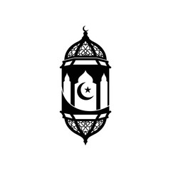 Islamic Lantern with Crescent Moon Symbol 4.