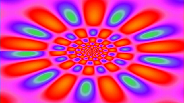 Abstract psychedelic colorful swirling vortex for visual effects and backgrounds