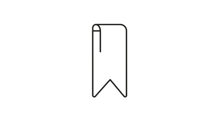 Simple Line Bookmark Icon Design Element.