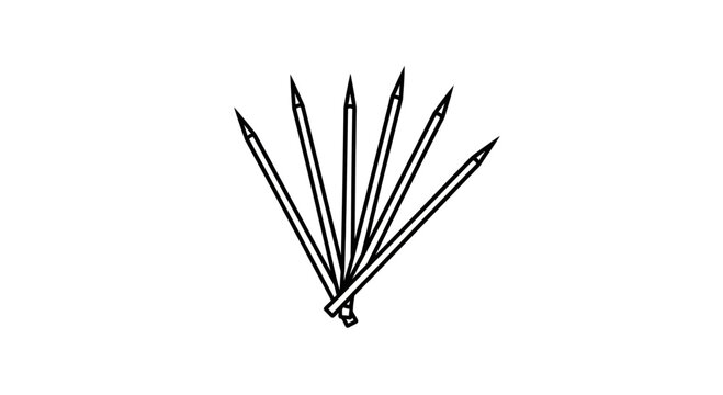 Pencils Tied Together with String.