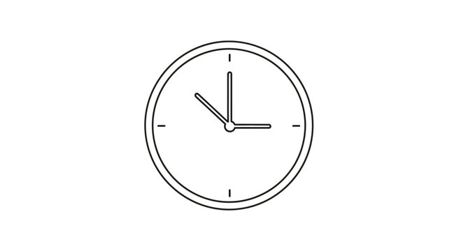 Simple Black and White Clock Face 1.
