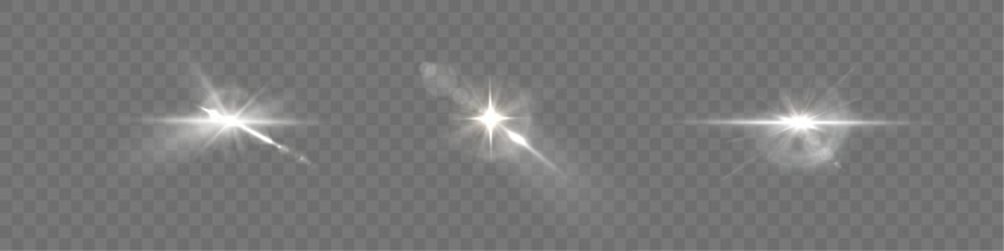 LED strobe lights shine with radiant white beams, creating sparkling flares across a dark stage. Perfect for concerts, parties, or creative digital visuals. The light moves dynamically in all directio