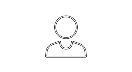 Simple Line Drawing of Person Icon.