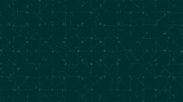 Abstract Network of Connecting Lines and Points on Dark Background