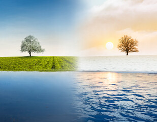 Wechsel von Sommer zu Winter