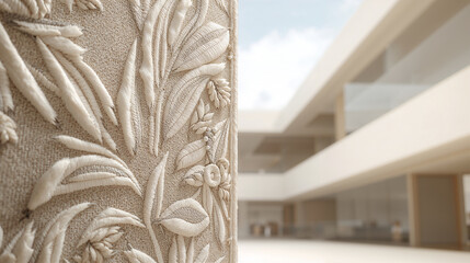 White on White Modern Embroidery