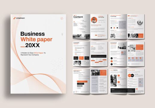 Professional Business White Paper Brochure Template