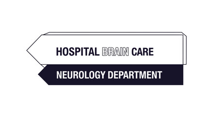 Fototapeta premium Hospital Brain Care And Neurology Department Signage For Medical Facility Design