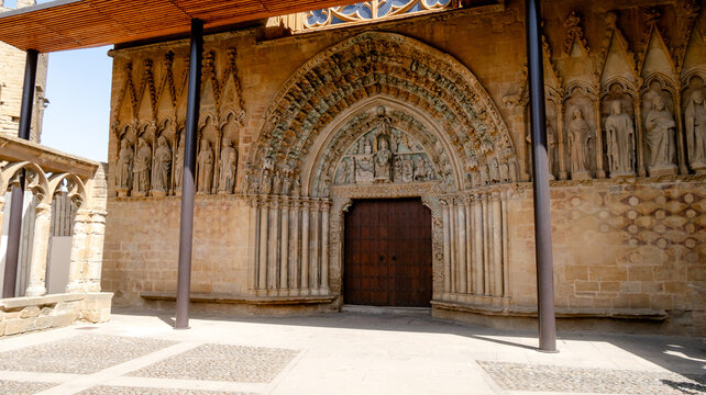 Intricate architecture of Iglesia de Santa Maria La Real