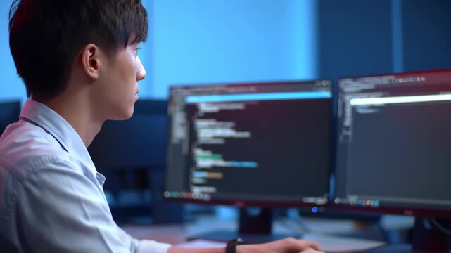 Focused Developer at Work