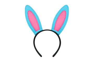 Bunny ears headband in bright blue and pink for easter celebrations, costume parties, and holiday fun